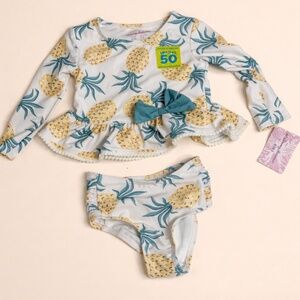 Tommy Bahama Pineapple rash guard swimsuit 12-18m